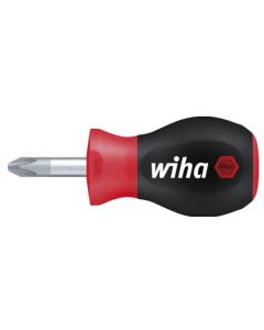 Wiha Schraubendreher SoftFinish® Phillips mit kurzer Rundklinge, Stubby PH 1 x 25 Kurz