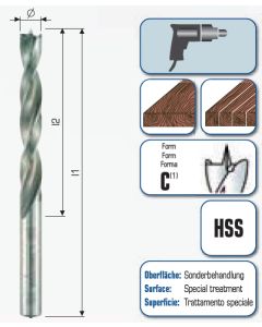 HSS Maschinen Holzspiralbohrer