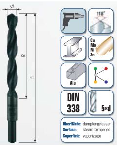 HSS Spiralbohrer mit reduziertem Schaft