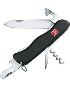 VICTORINOX Taschenmesser Picknicker, schwarz, 12 Funktionen, 111 mm