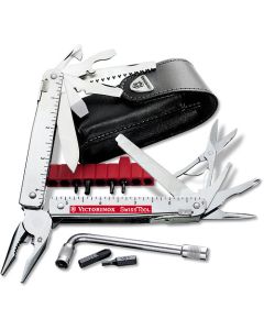 VICTORINOX Multitool SwissTool X Plus, 37 Funktionen, 115 mm, mit Lederholster